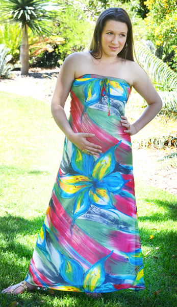 Strapless Maxi Maternity Dress