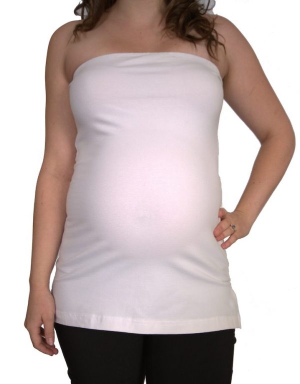 Strapless Maternity Top white