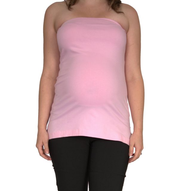 Strapless Maternity Top Pink